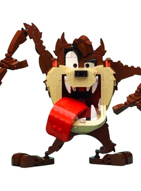 现货小颗粒MOC-100573塔斯马尼亚恶魔大嘴怪积木益智模型摆件