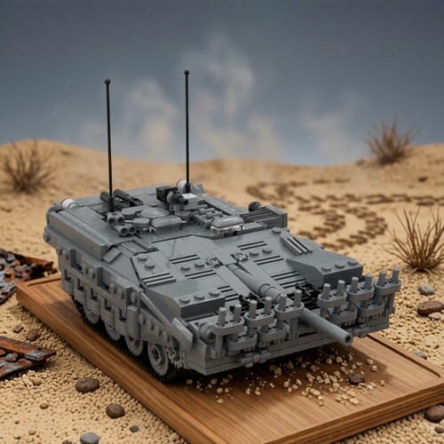 现货小颗粒MOC-226884军事模型系列积木Strv 103坦克益智礼物摆件