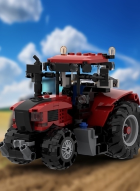 现货小颗粒701011拼装积木益智玩具卡车模型拖拉机礼物摆件