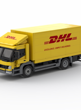 MOC-102534积木梅赛德斯-奔驰 Atego 卡车黄色