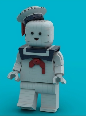 现货小颗粒MOC-50294捉鬼敢死队拼插大型人偶玩具积木模型摆件