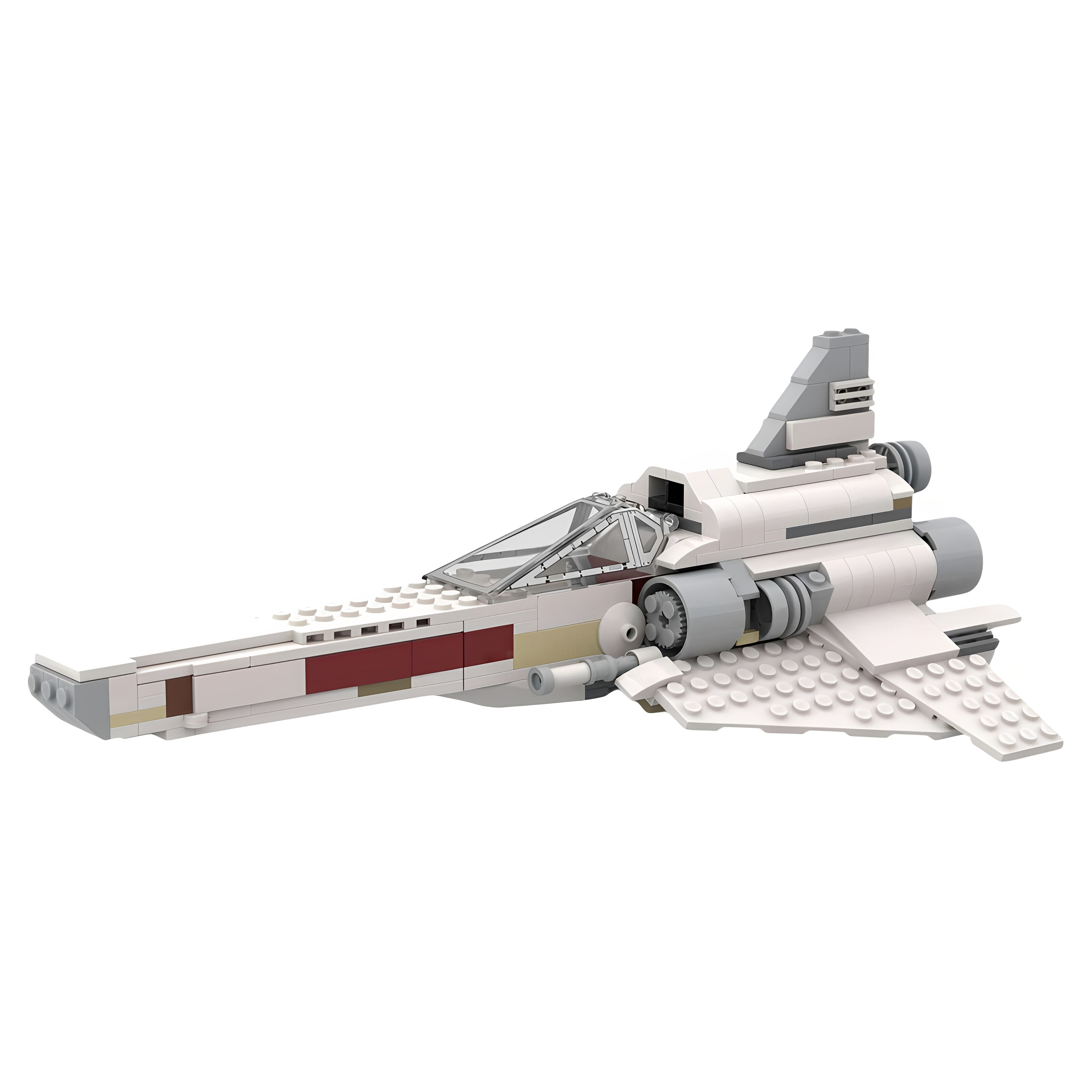 现货小颗粒MOC-110023星球大战太空战斗机积木玩具模型礼物摆件