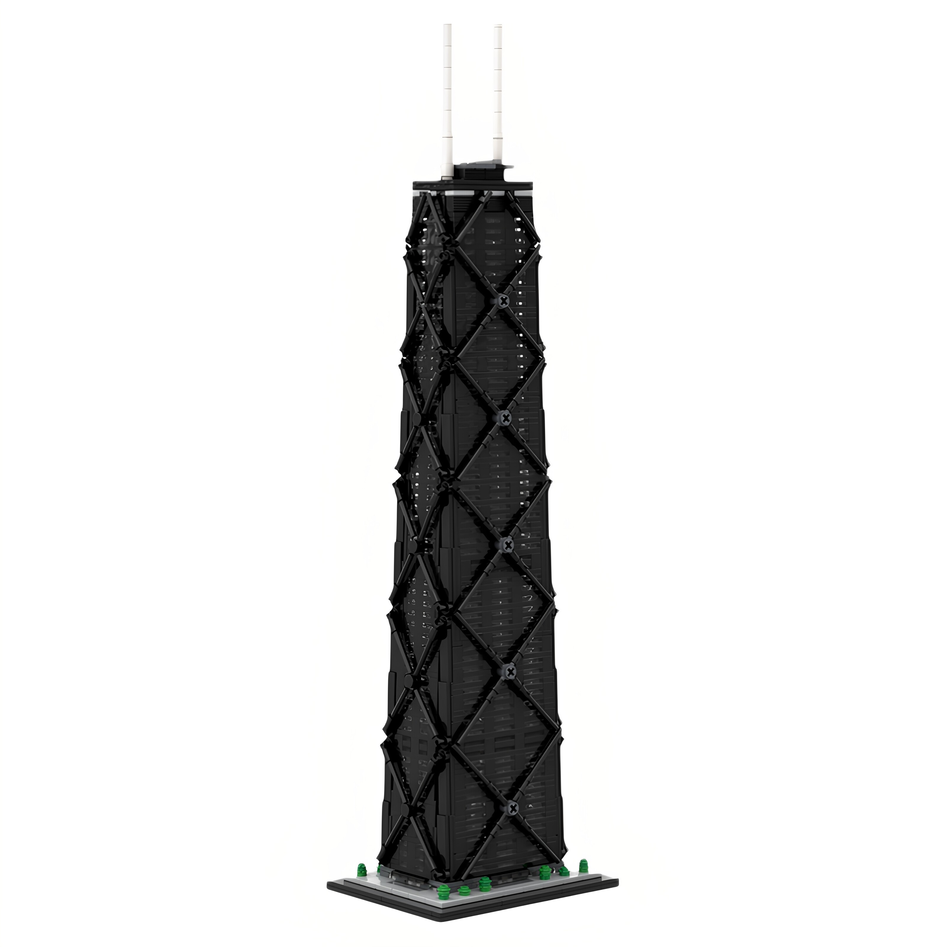 现货小颗粒MOC-213080芝加哥约翰汉考克中心积木建筑玩具模型摆件