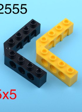 华志积木 32555 5x5L型直角带6孔砖机器人教育教具零件MOC 28973