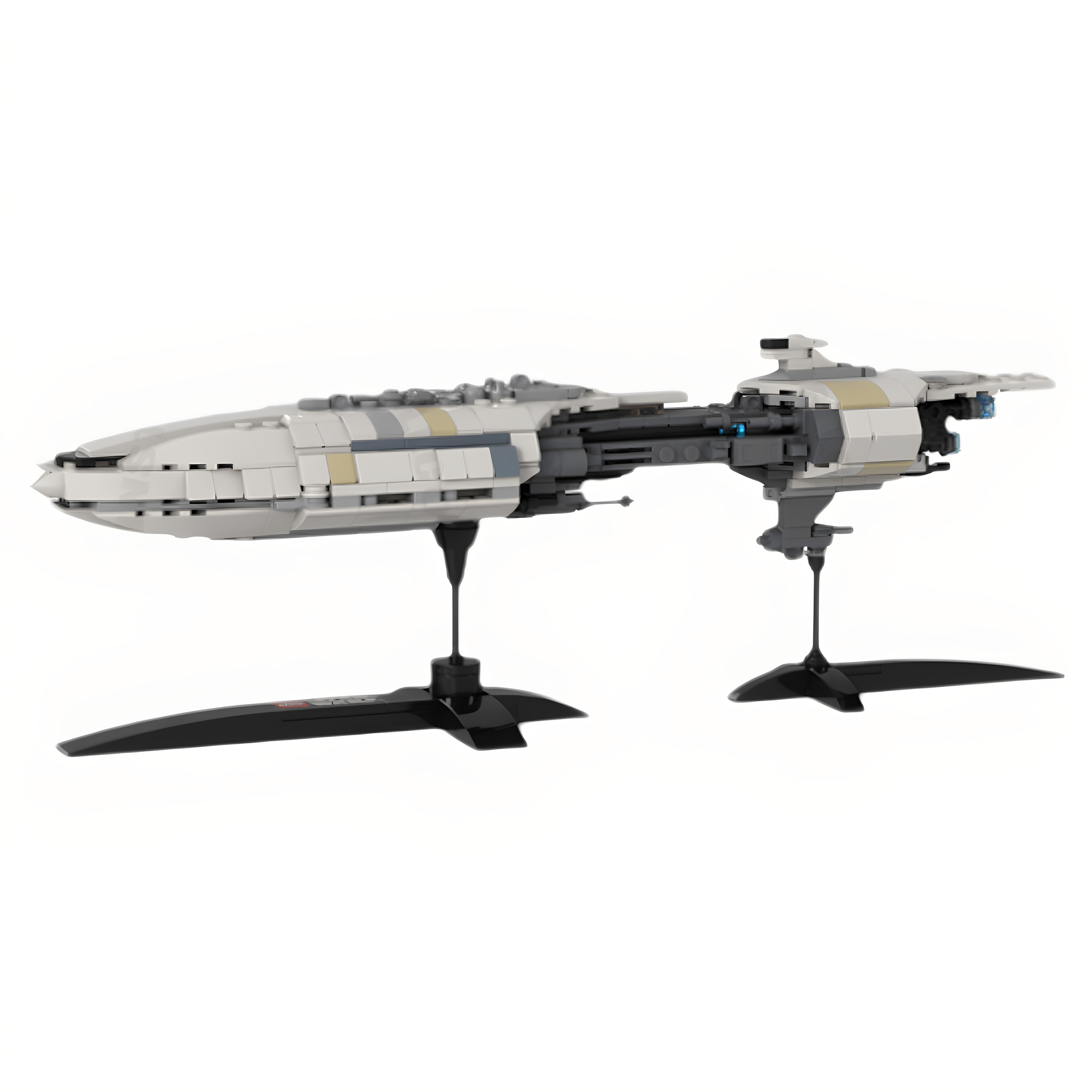 现货小颗粒MOC-161398微型共和国巡洋舰积木玩具模型礼物摆件