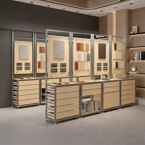 铝型材海洋板3层组合样品展示柜