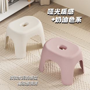 家用塑料加厚客厅板凳椅子儿童卫生间洗澡浴室换鞋 居家小凳子矮款