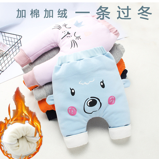 子屁屁裤 男女宝宝加棉加绒保暖加厚长裤 外穿 冬季 儿童大pp棉裤