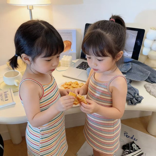 夏季女童宝宝吊带背心连衣裙