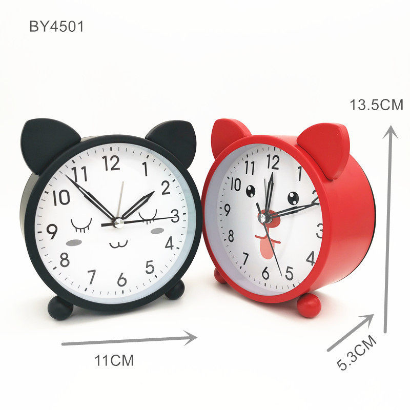 熊短耳朵钟座钟 卡通钟面儿童闹钟 金属台钟 学生时钟静音带夜灯,家居饰品,台钟/闹钟,淘宝优惠券,粉丝福利购,淘宝优惠卷