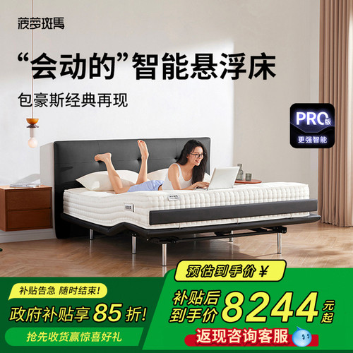 菠萝斑马智能床黑巧版包豪斯风格