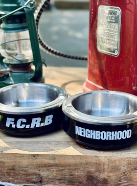 潮牌NBHD藤原浩同款黑色双层塑料不锈钢烟灰缸居家创意简约家用