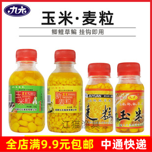 九元鱼饵人工合成麝香玉米粒麦粒生鲜挂钩钓饵野钓鲫鲤草鱼鳊鱼食