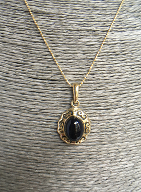 波兰蓝琥珀蜜蜡蓝色覆膜工艺蛋面镂空吊坠知性优雅生日礼物女推荐