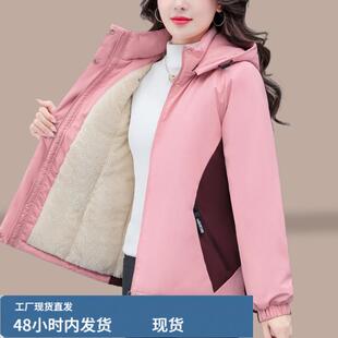 加戎加厚外套女款秋冬2025新款中年妈妈洋气减龄冬装短款夹克上衣