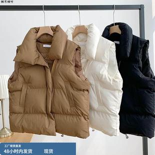 九江短款羽绒棉服马甲女款冬季外穿2025新款大码夹棉加厚外套欧货