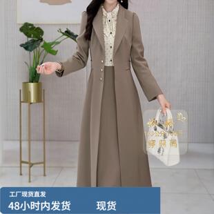【风衣外套+连衣裙】时尚套装2025秋季二件套减龄显瘦气质女