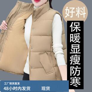 女士祤戎檰马甲背心女秋冬款2024新款中年妈妈洋气加厚外穿马夹