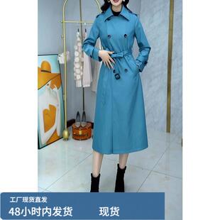 气质减龄风衣外套女款2025新款春秋爆款轻奢中长西装领大衣