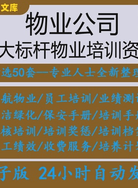 中航万科保利六大标杆物业培训制度保安手册商场超市住宅物业培训