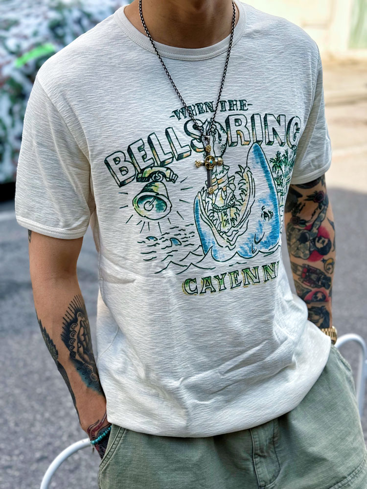 限量双面巨齿鲨复古印花短袖T恤