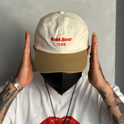 Brother Bridge 联名东京情报猿 茶芯马皮复古6片式刺绣棒球帽