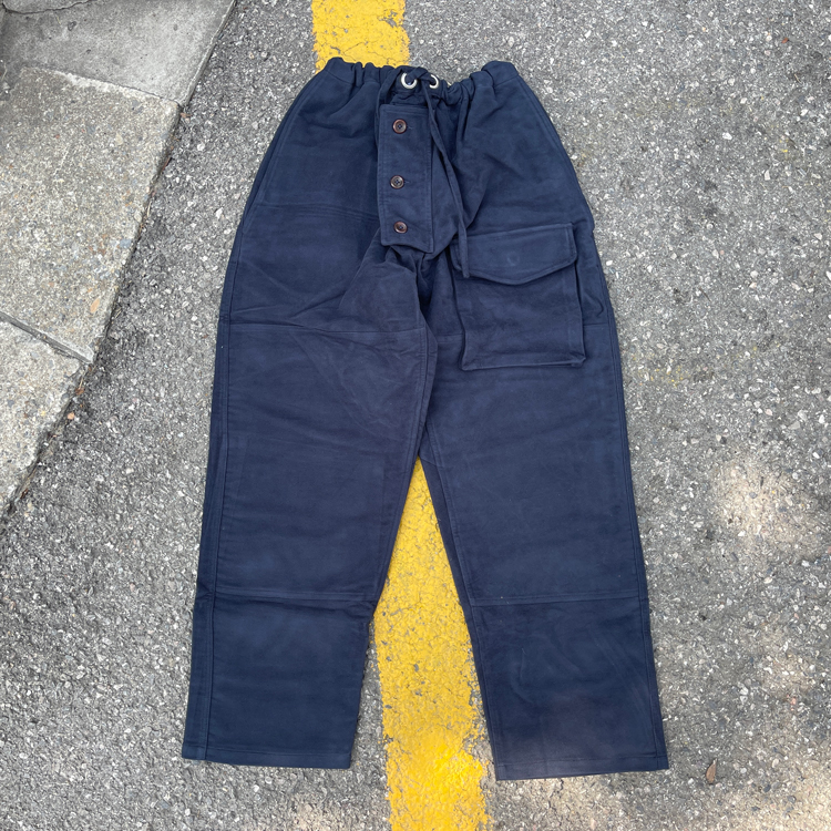 moleskin起毛面料复古水手裤