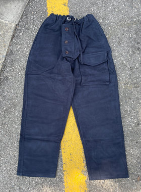 Fleurs De Bagne花囚犯重磅水洗做旧 moleskin起毛面料复古水手裤