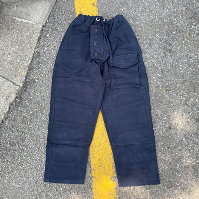 moleskin起毛面料复古水手裤