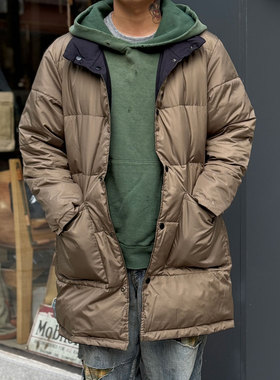 ZANTER日本登山队御用防水透湿90%充绒量超轻复古羽绒风衣大衣