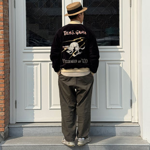 Gypsy 日本制神信使者白狼双面横须贺刺绣复古通勤夹克 Sons