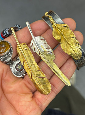 小坂雄介 主理人佩戴款 限量日本手打18K金全金羽毛吊坠