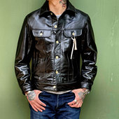 FourSpeed须山哲也 铬鞣制轻薄柔软茶芯马皮storm rider暴雪夹克