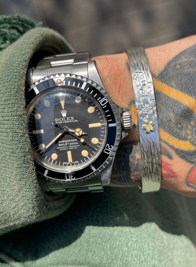 浮樱18K金樱花复古925银手镯