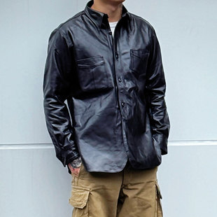 衬衫 Tenjin WS03顺滑油润牛犊皮小牛皮工装 清仓特价 Works天神