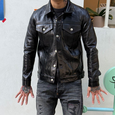 摔纹水波纹二代&三代皮衣