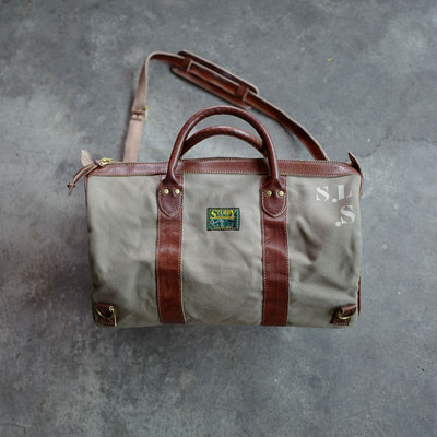 牛皮手拎大号周末露营旅行包