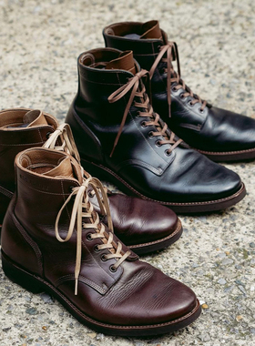 Brother Bridge特殊单宁酸植鞣日本制肌理感牛皮复古大逃亡工装靴