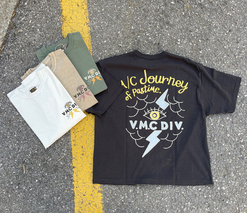 印花复古机车骑行重磅短袖T恤