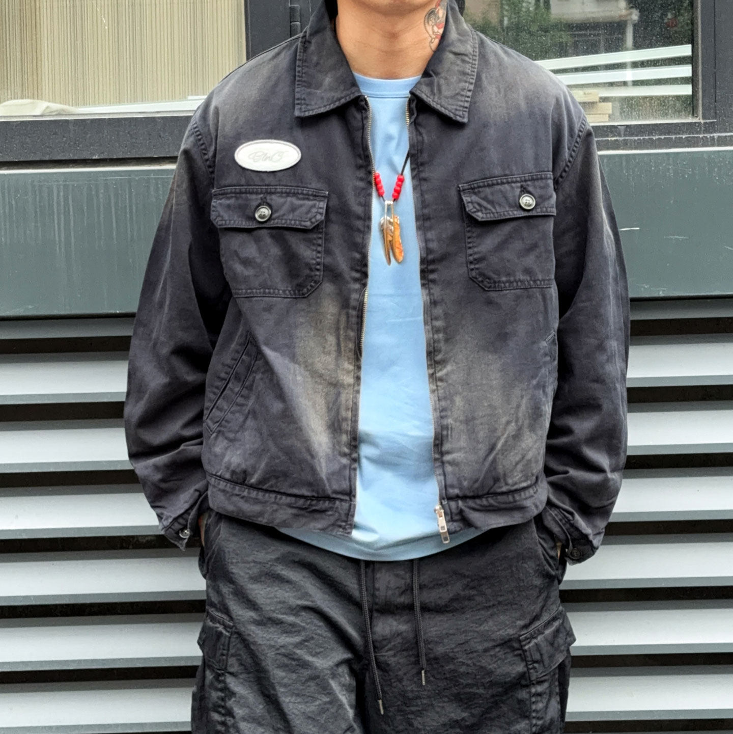 ANACHRONORM日本制 成衣染色酵素水洗做旧古着感复古工装夹克