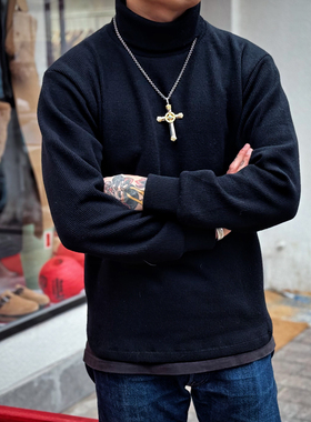 Gypsy & Sons 日本制优雅复古高领设计弹性羊毛混纺纯色毛衣