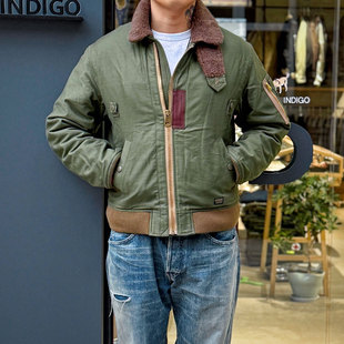 Gypsy Sons x D.I.店铺限羊驼毛羊毛领拼马皮高密度复古B15夹克