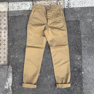 Workers Japan 日常逸品 修身锥形复古斜纹Officer军官卡其休闲裤