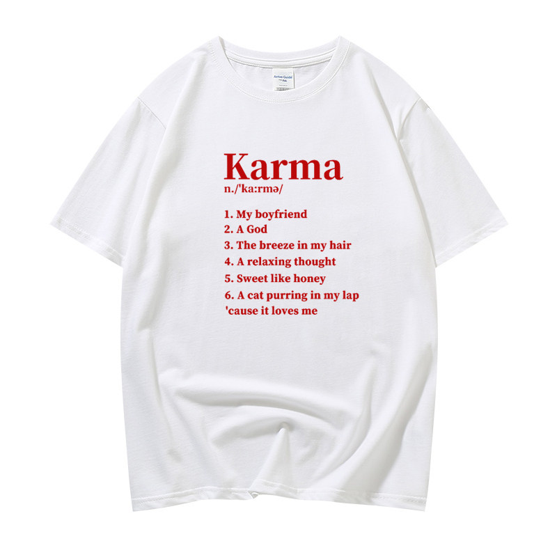 短袖Karma创意字母搞笑百搭t恤