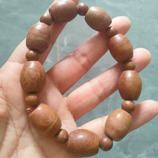 天然泗滨红砭石手链桶珠手串养生疏通经络保健能量石泗水发货