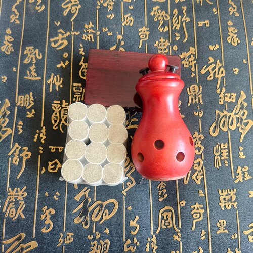 泗水砭石艾灸罐手持桃花灸