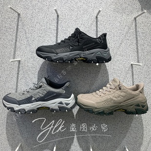 斯凯奇新款云岚徒步鞋男士一脚蹬健步鞋缓震防滑耐磨闪穿鞋237428