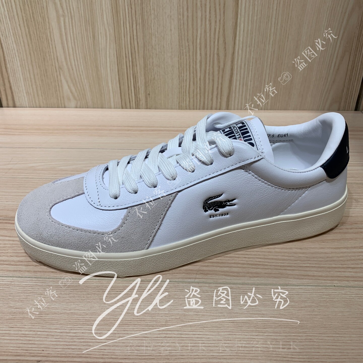 LACOSTE法国鳄鱼男鞋26秋季新款皮革绒面休闲德训鞋|50SMA0040