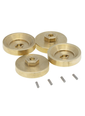 1/24仿真模型Axial SCX24 90081轮毂配重 黄铜配重结合器 厚度4mm