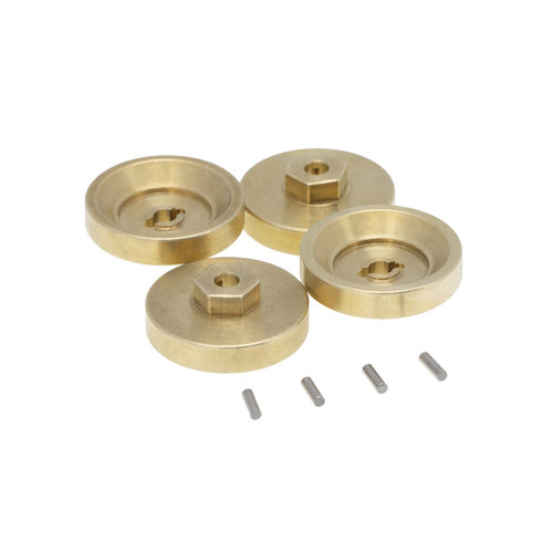 1/24仿真模型Axial SCX24 90081轮毂配重 黄铜配重结合器 厚度4mm